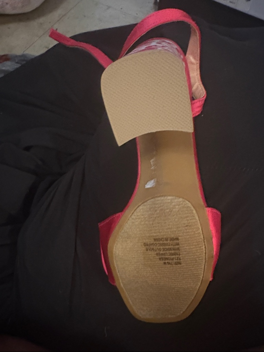 Forever 21 Hot Pink Satin Ankle-Strap Heels with Heart Bow - Picture 2 of 4